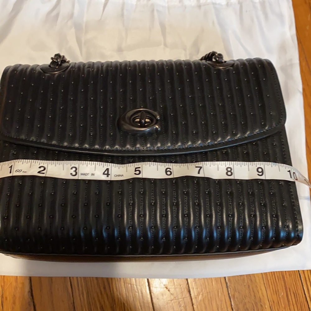 NWT Coach Black Quilted Parker with Rivets - Picture 8 of 9